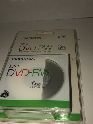NEW NIP Memorex Mini DVD-RW 1.4GB 3 Total Pack SHIP N 24 HOURS - Picture 11 of 12