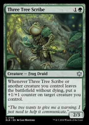 MTG Bloomburrow U Three Tree Scribe #0199 PLAYSET 4X X4