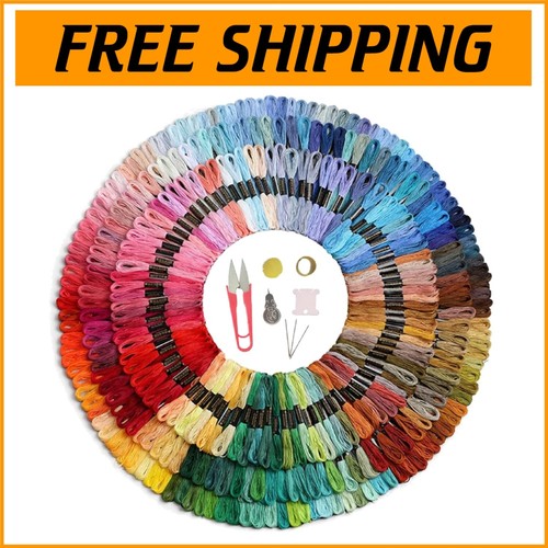 Versatile 447 Color Sewing Thread Set with Embroidery Accessories - Eco-Friendly