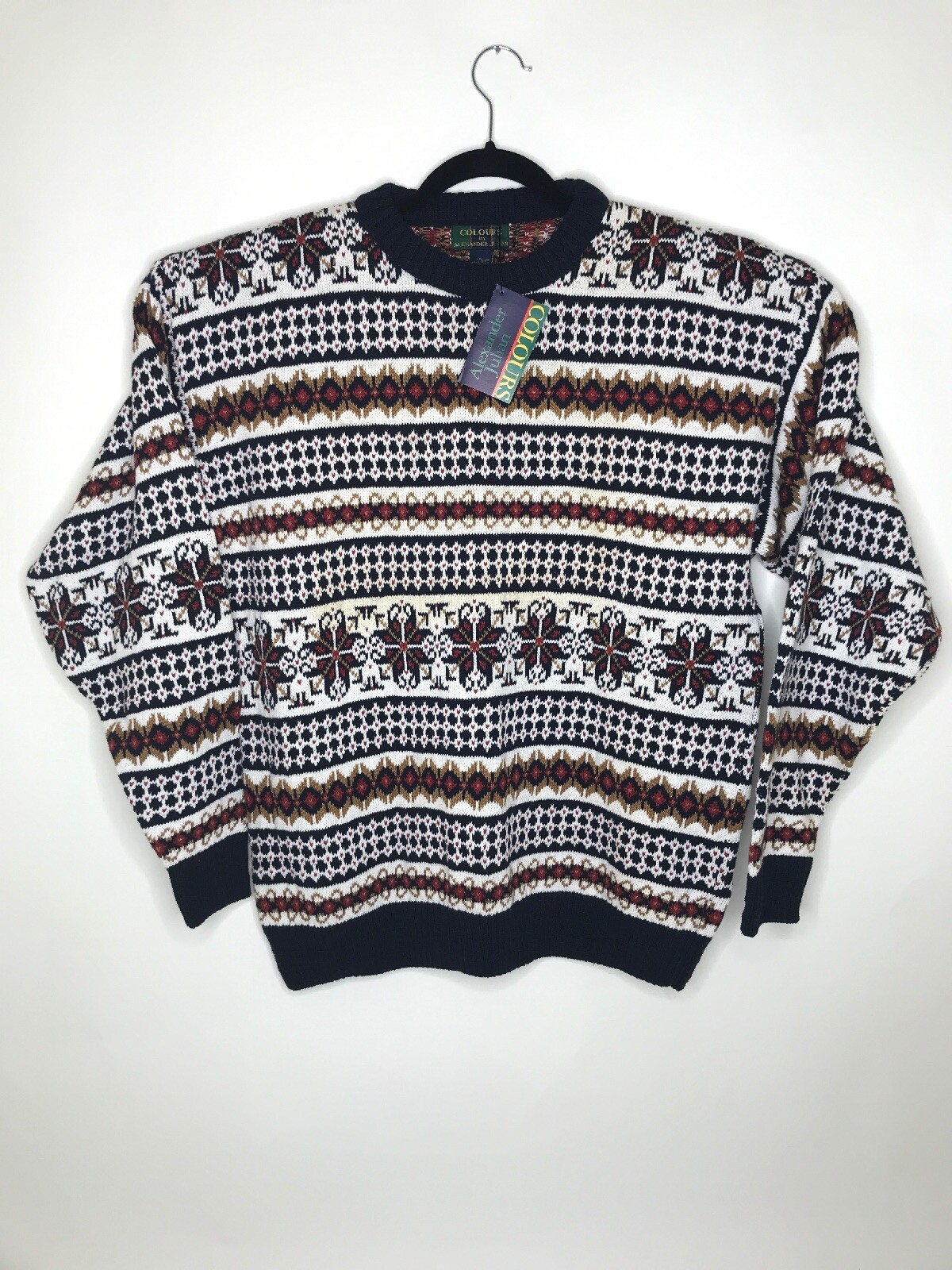 Vintage Colours by Alexander Julian Knit Men's Sweater Size Large NWT Vintage Colours by Alexander Julian Knit Men's Sweater Size Large NWT