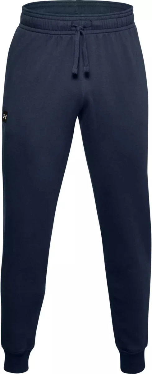 Under Armour Men s UA Rival Fleece Joggers Sweatpants Navy Blue 4XL 1320740 408