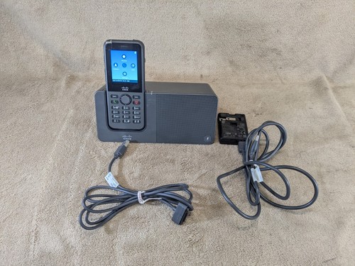 Cisco CP-8821 Wireless IP Phone w/ Charging Base and Cords