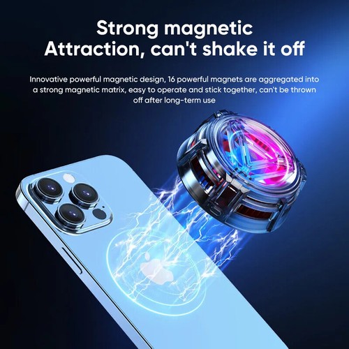 RedMagic 4PRO Phone Cooler Radiator Gaming Magnetic Cooling Fan RGB App Control - Photo 6 sur 23