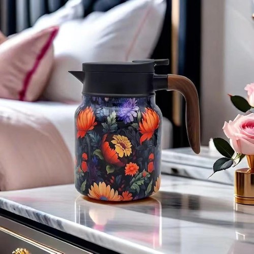 Peshoriadm 2025 Vintage Floral Tea Pot, Built-In Infuser, Heat Preservation - Picture 6 of 13