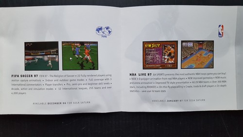 EA Sports Insert For Sega Saturn 1997 Video Game - Picture 4 of 6