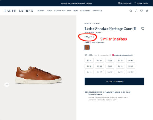 NP~150€ Polo Ralph Lauren Leder Sneaker, 44, elegante Freizeitschuhe braun - Bild 2 von 14