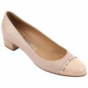 Details about FERRAGAMO SALVATORE “Pim” Nude Patent Leather Silver Chain Pump Heel Size 7.5 Details about FERRAGAMO SALVATORE “Pim” Nude Patent Leather Silver Chain Pump Heel Size 7.5