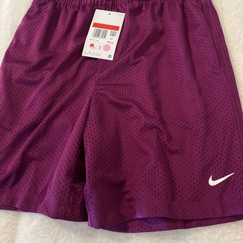 NWT Nike Boys Size Large Multi Dri-FIT Mesh Shorts - Viotech Maroon Purple - Picture 2 of 4