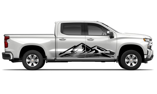 Door big mountains graphics stickers decal compatible with Chevrolet Silverado - Bild 11 von 15