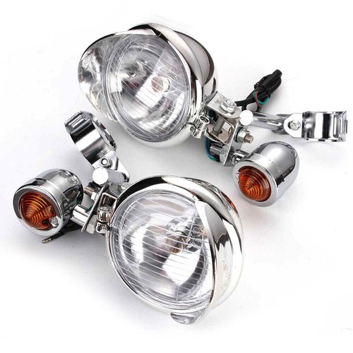 Indicators Blinkers Lights Steel bar Halogen Fit For 2004-2011 Honda Shadow - Picture 7 of 15