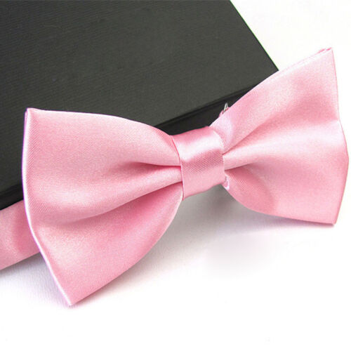 Unisex Bow Tie Mens Pre Tied Plain Wedding Bowtie Party Prom Office Adjustable🎀 - Picture 20 of 45