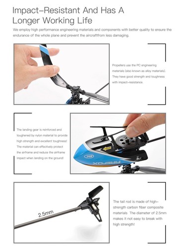 C129 2.4Ghz 6G Electronic Gyroscope Single Blade Helicopter Remote Flight Rc Toy - Picture 10 of 20