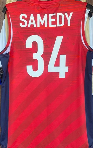 TEAM ISSUED Mizuno USA Volleyball #34 Olympic FIVB Indoor Game Jersey Women's XL - Picture 13 of 17
