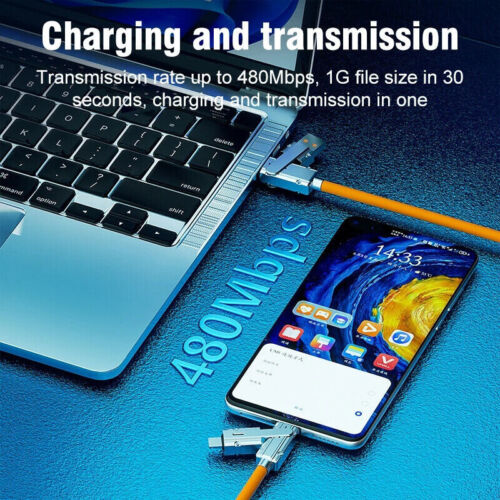 120W Fast Type C Wall Charger , 4-In-1 100W Super Fast Cable For Cell Phone iPad - Picture 12 of 18