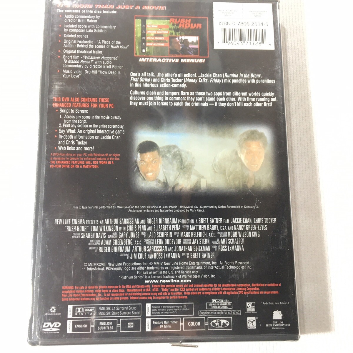 Rush Hour DVD( New Line Platinum Series )( Jackie Chan, Chris