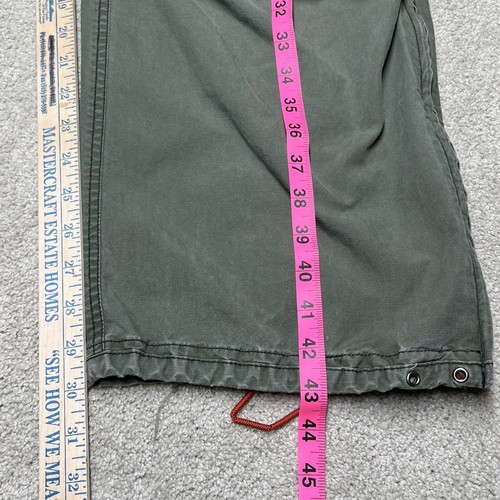 VTG Abercrombie Fitch Paratrooper Cargo Pants Mens Large Green Baggy Y2K Grunge - Picture 18 of 18