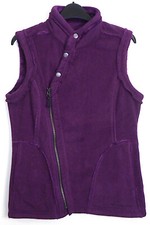Exofficio Fleece Full Zip Snap Sleeveless Plum Vest Size S/p