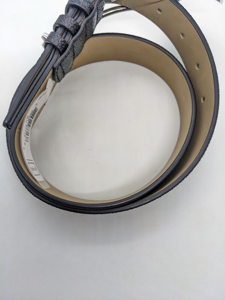 NEW Michael Kors Belt Gray With Printed MK Logo Triple