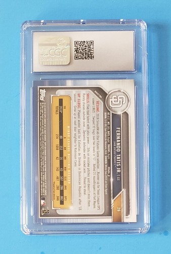 Fernando Tatis Jr. 2019 Bowman Chrome #26 Graded CGC 10 GEM MINT Padres - Picture 2 of 2