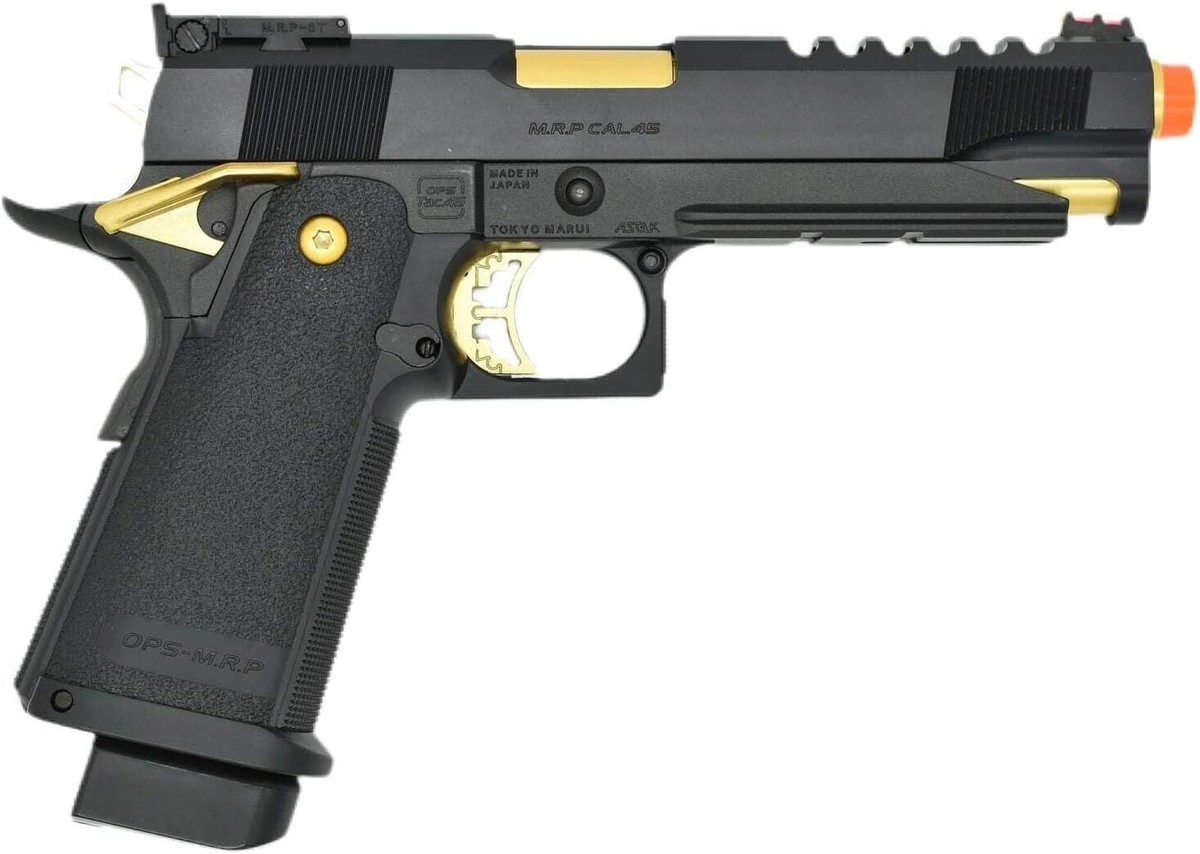 Tokyo Marui Gold Match Hi-Capa 5.1 GBB Airsoft Pistol - BLACK/GOLD