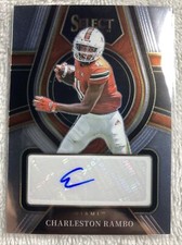 2022 Panini Select Draft Picks Prizm Charleston Rambo RC Auto #RS-CRA NFL Rookie