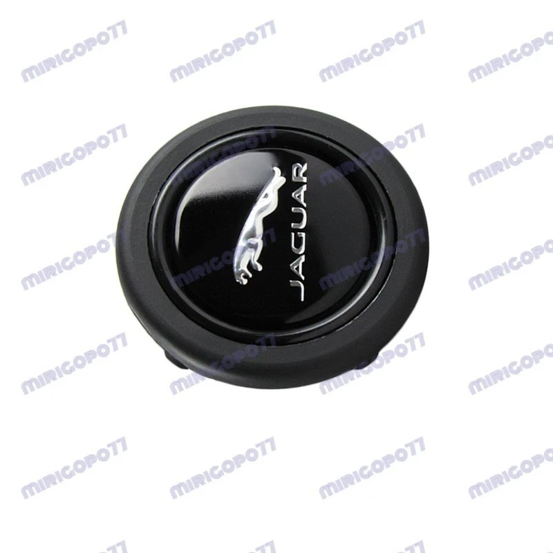 Botón de bocina negro/plateado se adapta a JAGUAR MOMO RAID NRG volante carreras nuevo Foto 4 de 4
