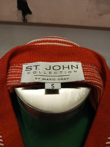 St. John Collection By Marie Gray Red Cardigan Sz.S - Picture 5 of 6