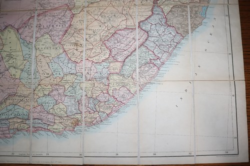 1885 Jutas Karte Südafrika Kapkolonie Natal Zululand große Faltfarbe - Bild 10 von 13