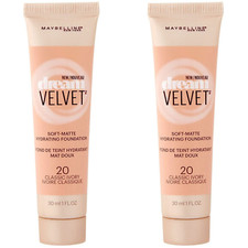 Maybelline Dream Velvet Soft-Matte Hydrating Foundation, Classic Ivory - 2 Pack