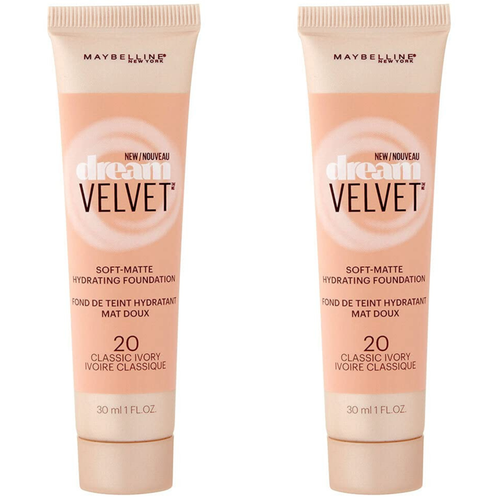 Maybelline Dream Velvet Soft-Matte Hydrating Foundation, Classic Ivory - 2 Pack - Picture 1 of 3