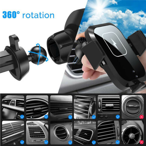15W Wireless Fast Charging Car Charger Cell Phone Holder Air Vent Mount Stand - Zdjęcie 16 z 21
