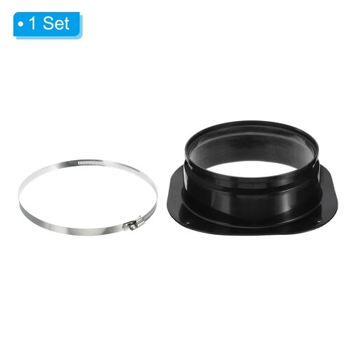 8" Duct Connector Flange Dryer Vent Wall Plate Square to Round Straight with ... - Picture 3 of 5