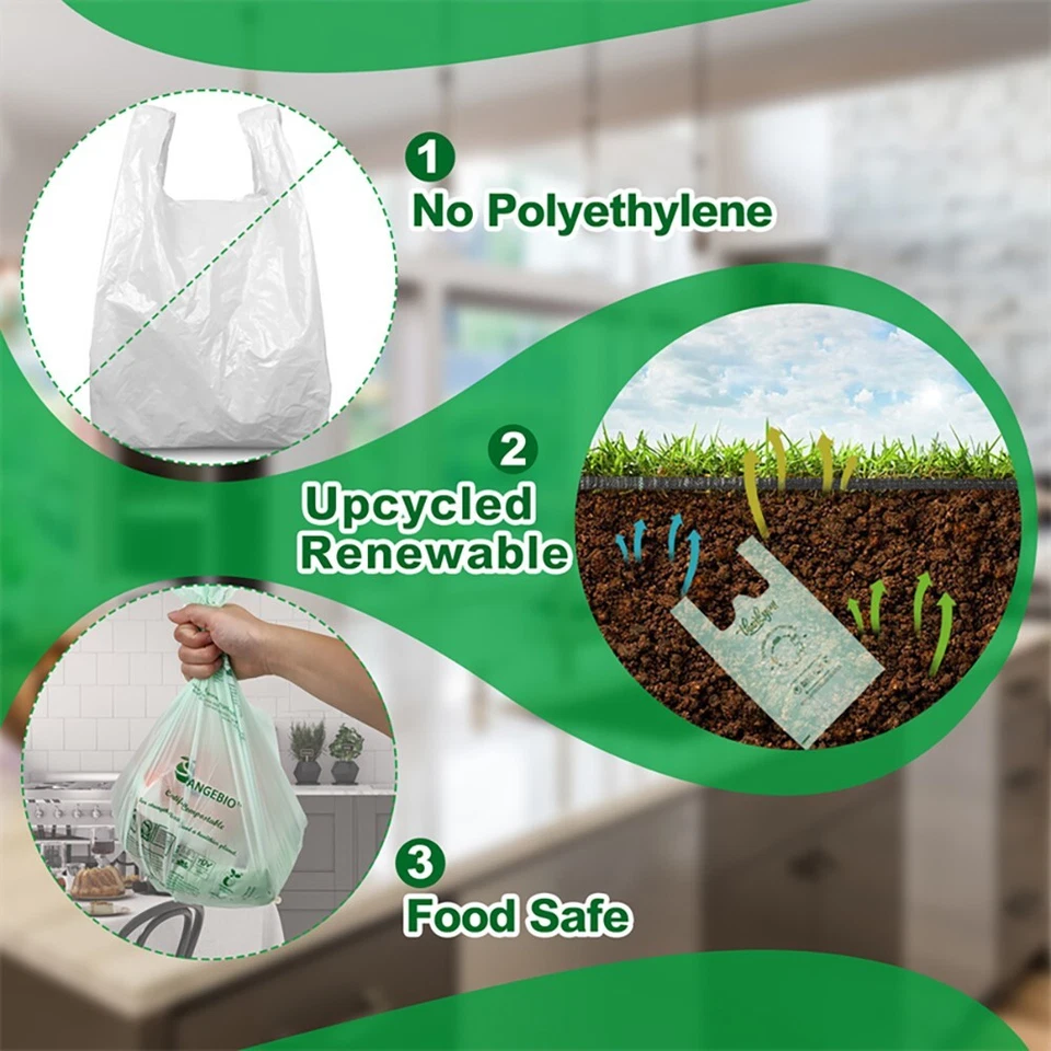 Bolsas de basura OrangeBio 100 % compostables, 3 galones, 100 unidades, extra gruesas 0,71 mil Foto 3 de 4