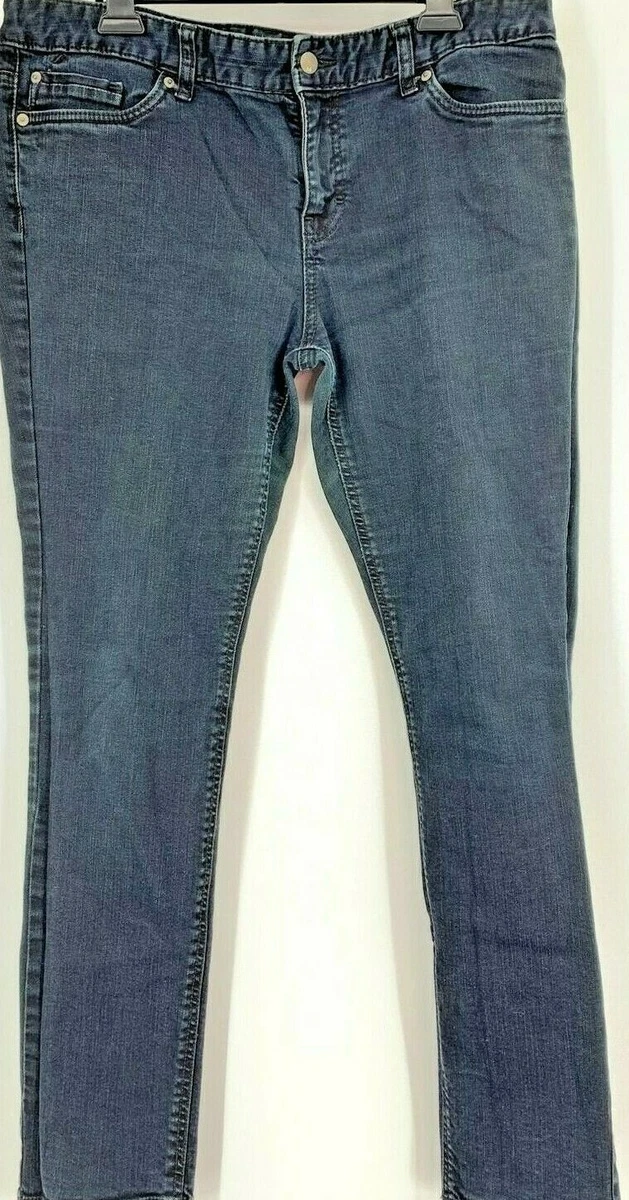Womens Mossimo jeans Size 14 Fit 4 Skinny Light Stretch Dark Wash 1438