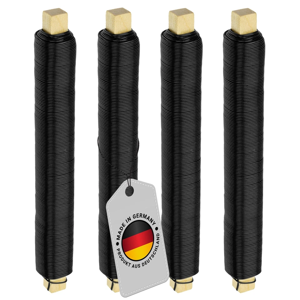 ECENCE Alambre de encuadernación galvanizado alambre de flores alambre de envoltura alambre de floristería 35 m color negro