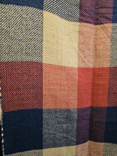 Lge Blanket scarf wrap shawl cardigan reversable check infinity rectangular skir - Picture 4 of 7