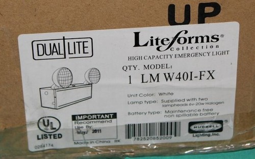 Hubbell Doppio Lite, Lm W401-FX, Alto Capacità Luce Emergenza Bianco Safety 20w - Picture 2 of 4