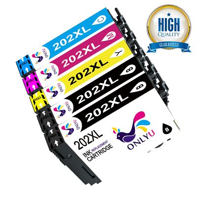 For Epson 202XL Ink Cartridges Multipack for Workforce 2860 XP 5100 Printer