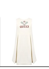 NWT  Gucci  Girls Embroidered Tennis Dress Sleeveless Size 10