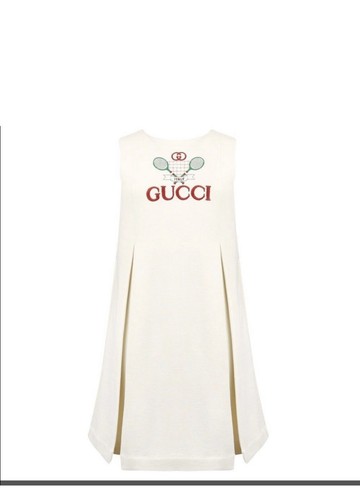 NWT  Gucci  Girls Embroidered Tennis Dress Sleeveless Size 10 - Picture 1 of 7