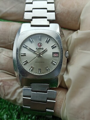 ELEGANT VINTAGE RADO SCHEIDEGG SILVER AUTOMATIC WATCH SWISS