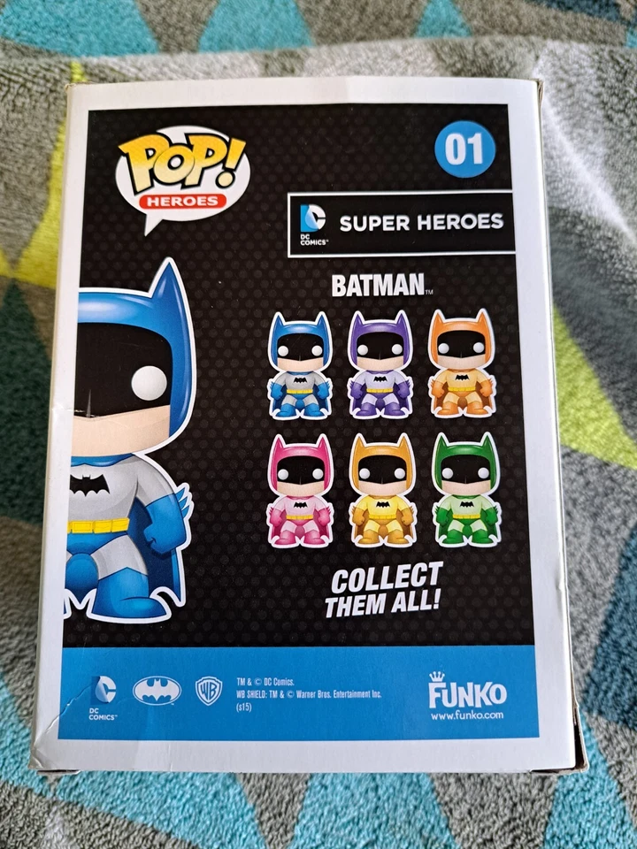 Batman Pop 01 Azul - Batman Funko Pop! Vinilo 2015 - Abovedado + Protector Foto 3 de 4