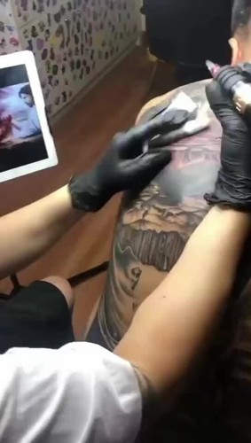 Tattoo Machine Kit Drehstift Wireless Tattoo Netzteil mit 2 Stck. Akkupack - Video 1 von 1
