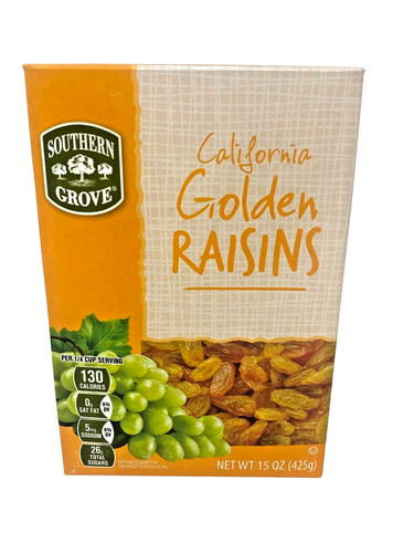 Southern Grove California Golden Raisins, Naturally Sweet, Non-GMO, 15 oz (425g) - Bild 1 von 2