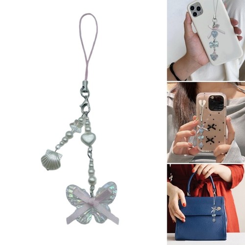 Bowknot Mobile Phone Lanyard Flower Embellishment Keychain Keyring Bag Accessory - 第 2/10 張圖片