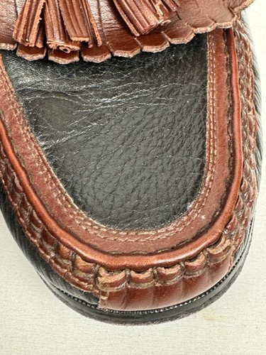 Johnston And Murphy Tassel Loafers Mens Dress Shoes Sz 11 Black & Brown Moc Toes - Picture 15 of 15