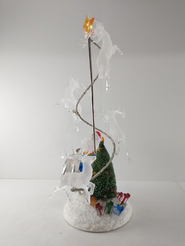 JC Penney SANTA'S SLEIGH & REINDEER Light-Up Color Change Christmas Decoration! - Picture 5 of 11