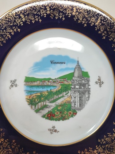 Limoges  France piatto porcelain china dish Cannes vintage Umoges - Picture 2 of 4
