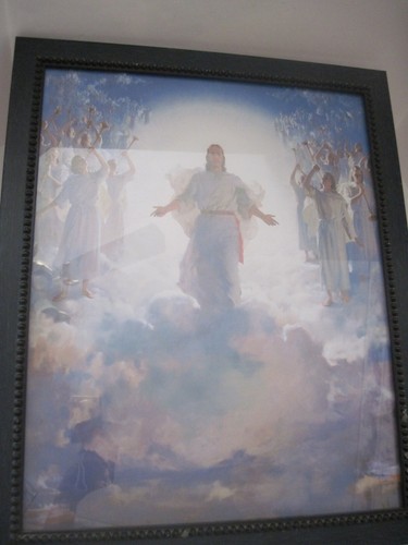 Jesus Accension Catholic Religious Art 22x18 Wood Framed Print Antique - Picture 12 of 17