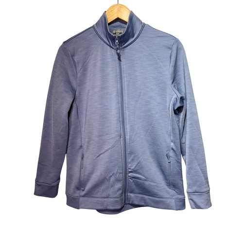 T by Talbots Jacket Women’s Size LP Petite Baby Blue Full-Zip Activewear Fleece - 第 1/5 張圖片